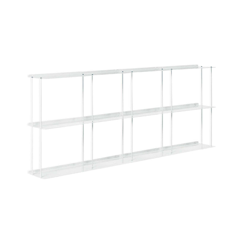 Kriptonite Krossing wall shelf 133x67cm, matt white