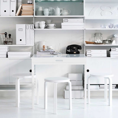 String Folding Table, white/white