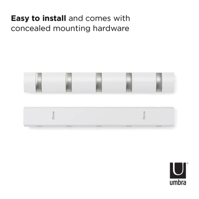 Umbra Flip 5 wall hook, white