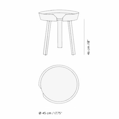 Muuto Around Ø45 coffee table, white