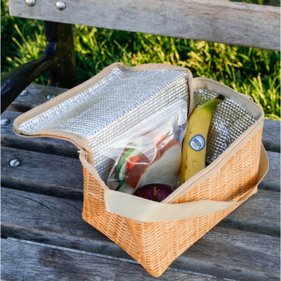Kikkerland Wicker Lunch Box