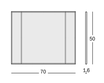 Magis Vitrail rectangular mirror, light grey (50x70 cm)