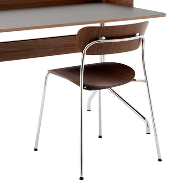 &tradition AV2 Pavilion armchair, walnut/chrome