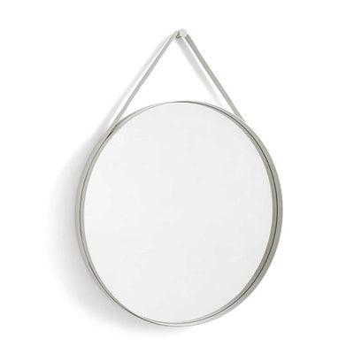 HAY Strap Woven Ø70 wall mirror, Light grey