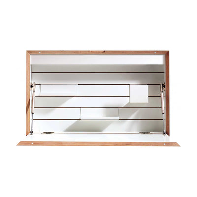 Mueller FLATBOX wall desk, white (build-in led + 1 socket + 2 usb-port)