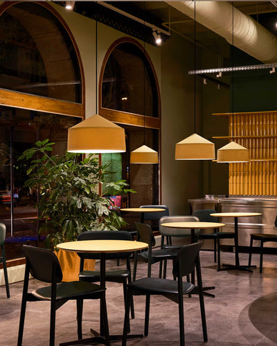 Marset Zenc pendant lamp, pale yellow