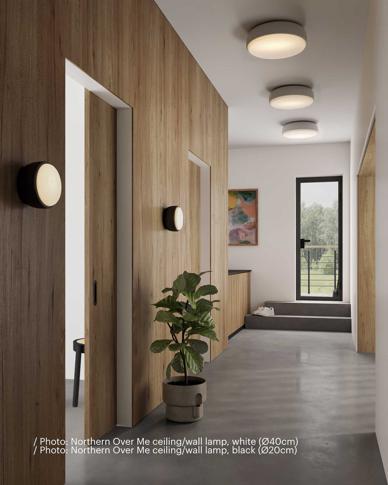 Northern Over Me ceiling/wall lamp, dark grey (Ø30cm)