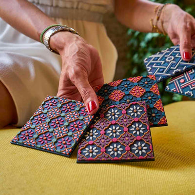 Images d'Orient Silicone Coaster, zahra pink (9x9 cm)