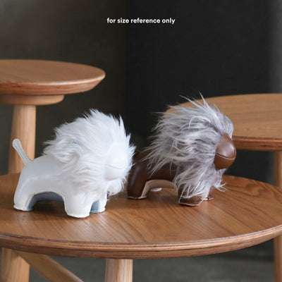 Zuny Paperweight Lion Vivi, white/smoky blue