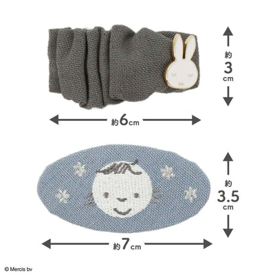 Miffy and the Angel Series gauze hairpin set, blue