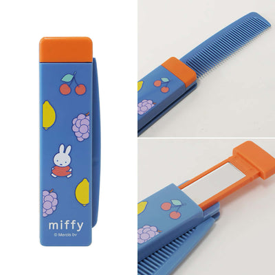 Miffy Colorful Sagara comb & mirror, blue