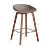 HAY AAS32 Counter Stool (65cmh), Khaki/Water-based Lacquered Walnut