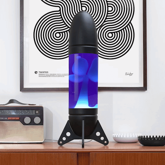 Mathmos Rokit giant lava lamp, black
