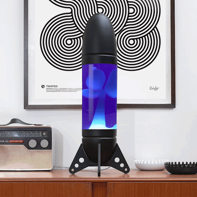 Mathmos Rokit giant lava lamp, black