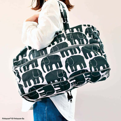 Marushin Finlayson folding boston bag, green birds