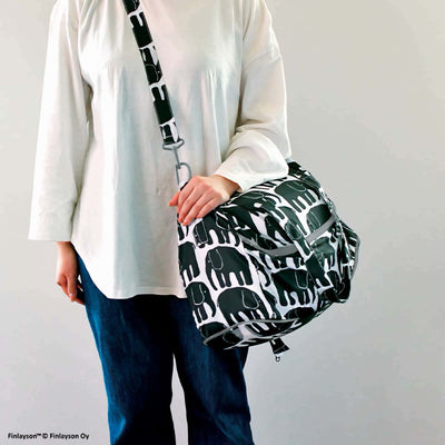 Marushin Finlayson folding boston bag, pink birds