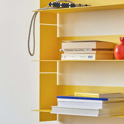 Tiptoe Pli steel wall shelf 45cm, naples yellow