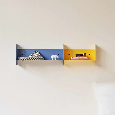 Tiptoe Pli steel wall shelf, naples yellow