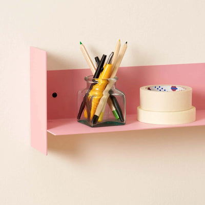 Tiptoe Pli steel wall shelf 45cm, powder pink