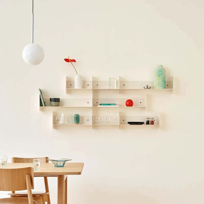 Tiptoe Pli steel wall shelf 45cm, cream white
