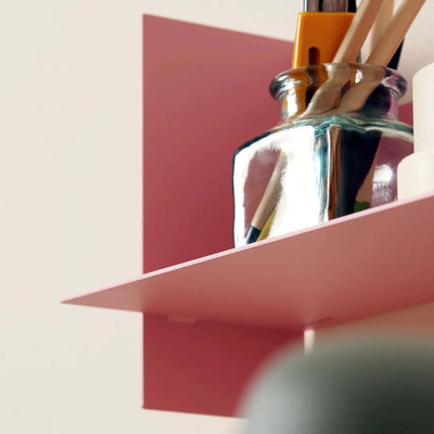 Tiptoe Pli steel wall shelf 45cm, powder pink