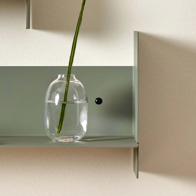 Tiptoe Pli steel wall shelf, eucalyptus grey