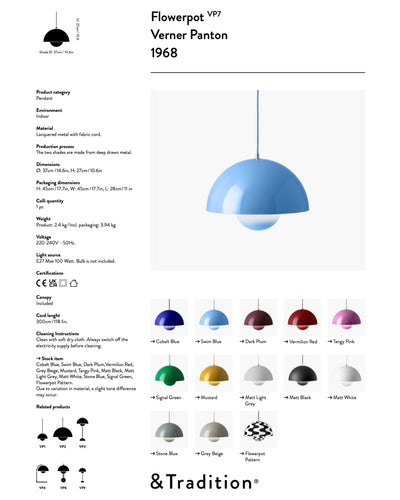 &Tradition Flowerpot VP7 pendant, mustard