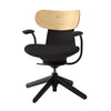 Kokuyo Inglife Office Chair Light Plywood Back with Arm, black