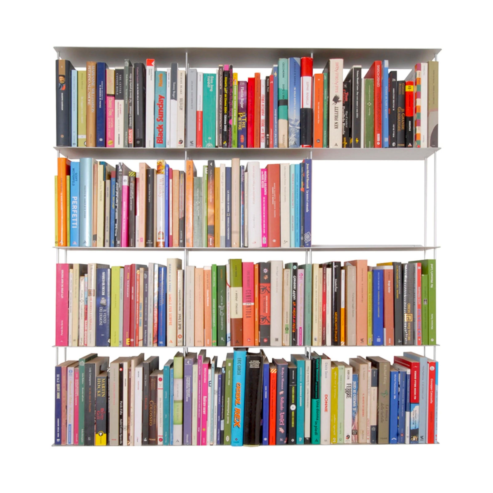 Kriptonite Krossing wall shelf 100x100cm, aluminium