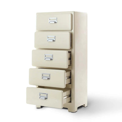 Dulton 5 Drawers chest, ivory