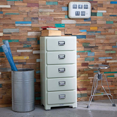 Dulton 5 Drawers Chest, ivory