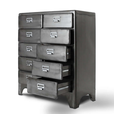 Dulton 2 Columns by 5 Drawers cabinet, raw