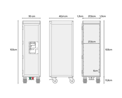 Bordbar Voyager Neonblack airline trolley