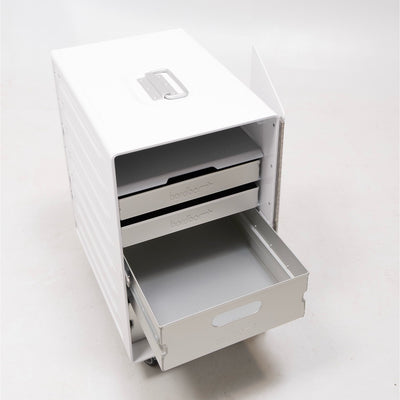 refurbished | Bordbar Box trolley with shelf&drawers, white