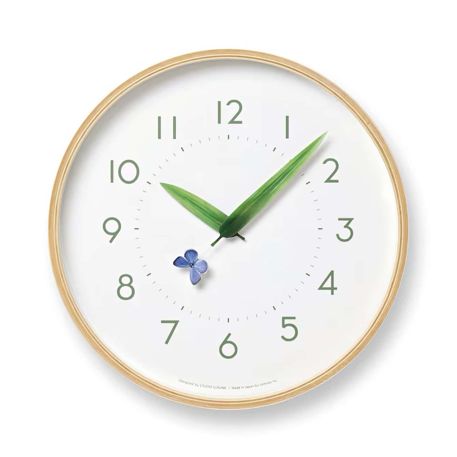 Lemnos Perch wall clock, butterfly