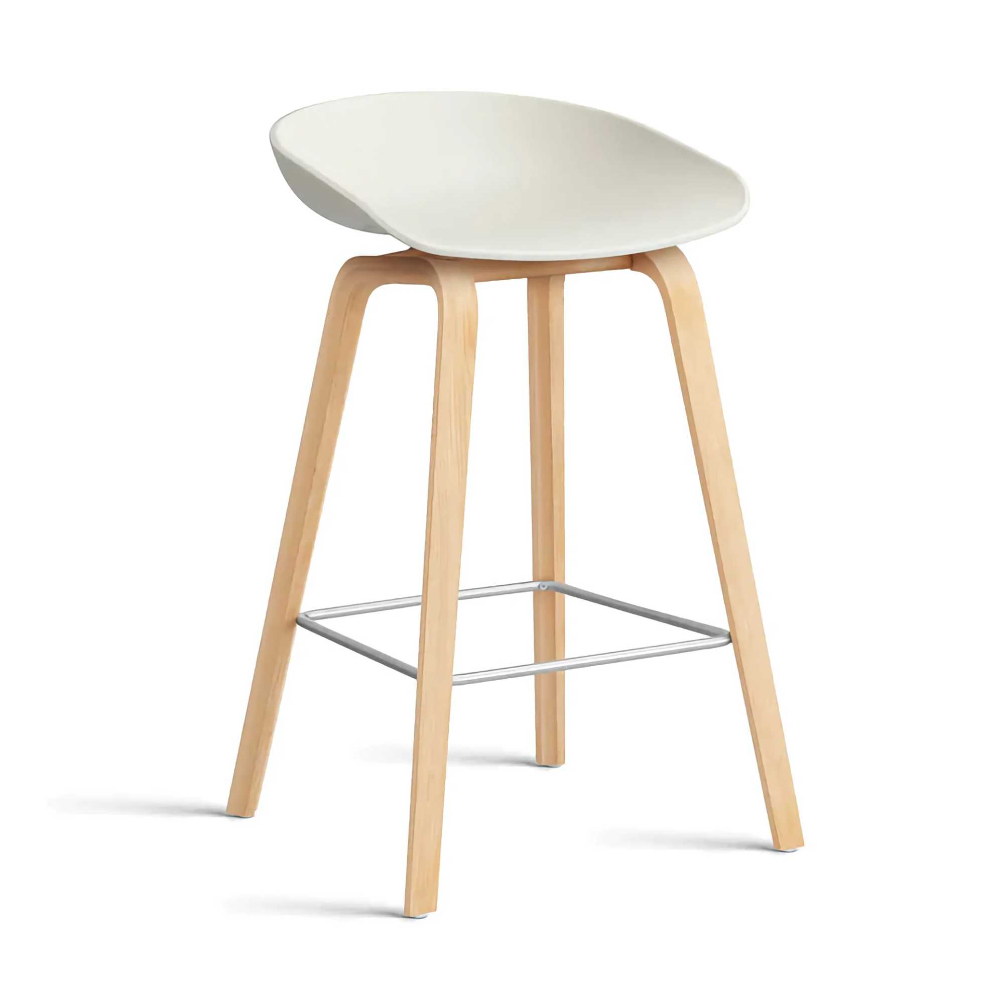 HAY AAS32 counter stool (65 cm), Melange Cream/Water-base lacquered Oak