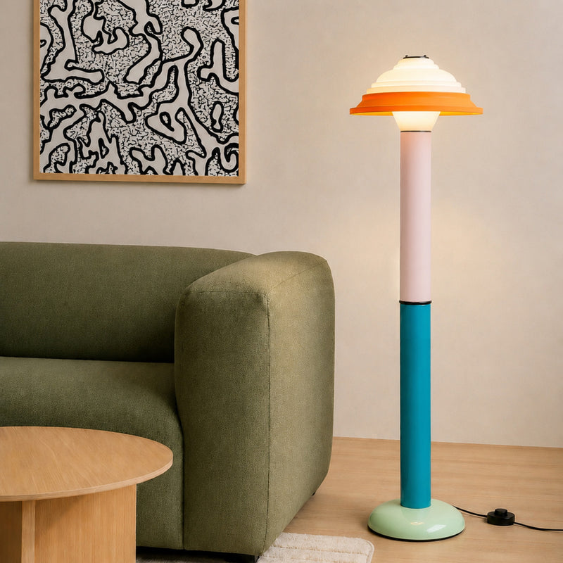 Sowden FL4 floor lamp, blue/pink