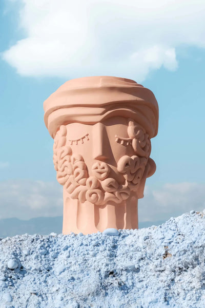 Seletti Magna Graecia terracotta vase, man