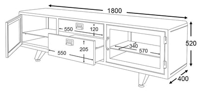 Dulton low cabinet 180