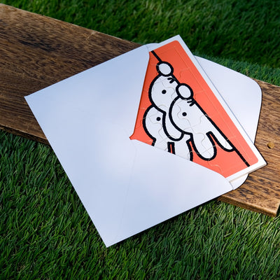 Dick Bruna's Miffy jigsaw puzzle card, orange