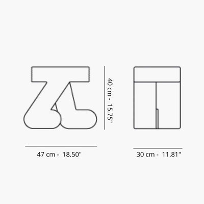 Qeeboo Walking table, ivory