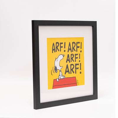 refurbished | Peanuts x Magpie Snoopy framed print (12x12), arf!
