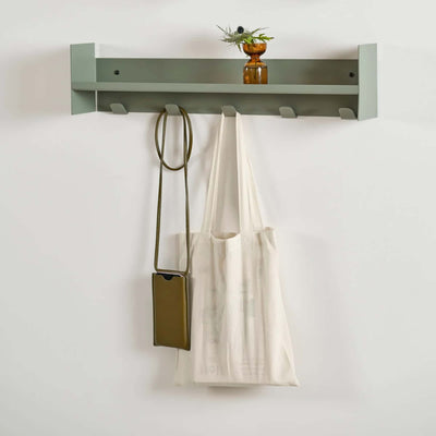 Tiptoe PLI Slim wall-mounted coat rack 45cm, eucalyptus