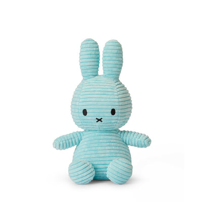 Miffy ECO Corduroy Sitting plush 23cm, turquoise