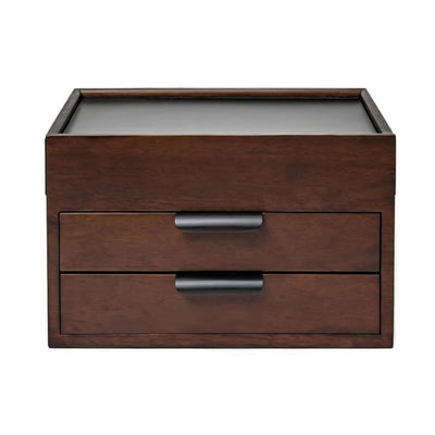 Umbra Stowaway storage box, black/walnut