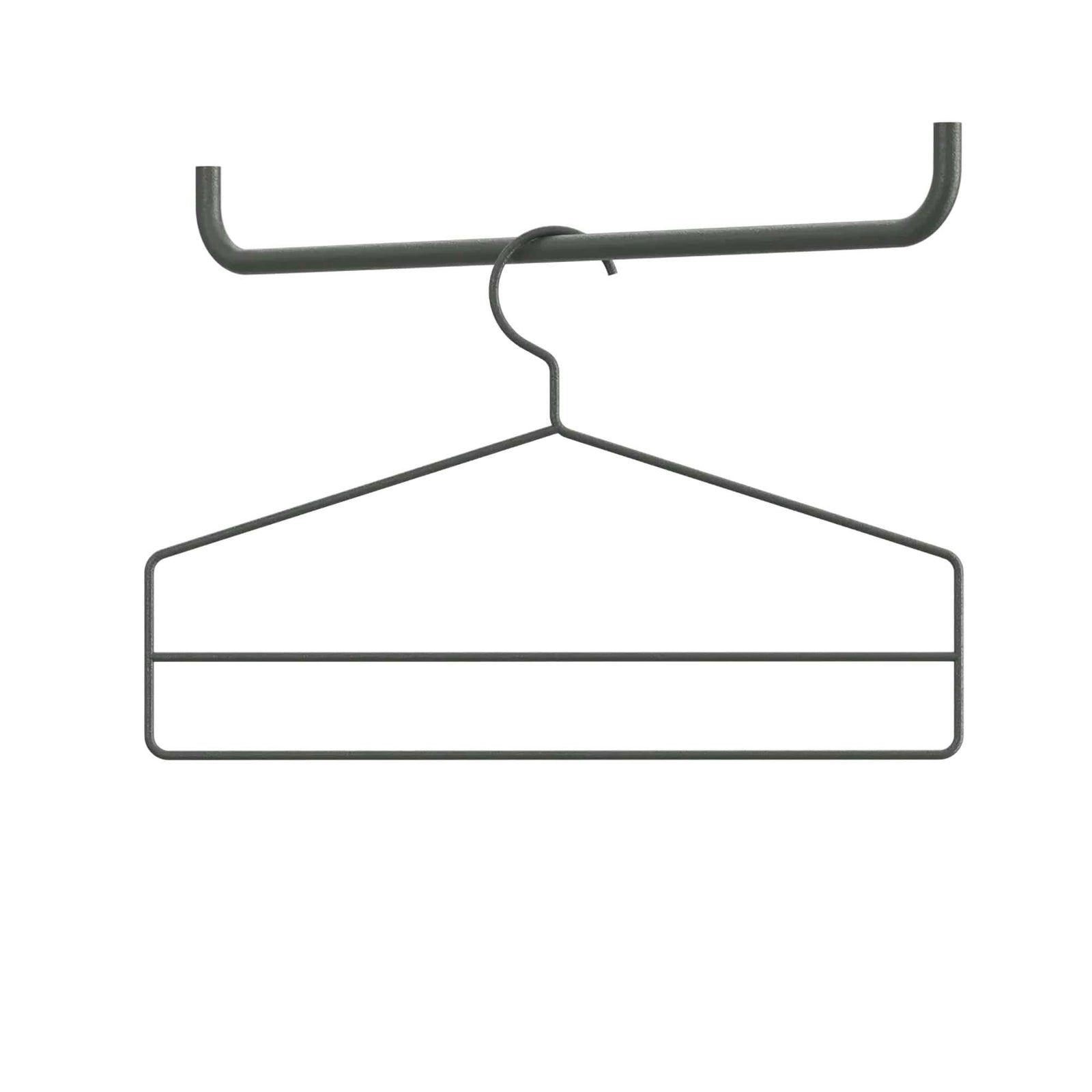 String Coat hanger, dark grey (set of 4)
