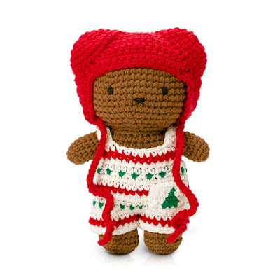 Just Dutch Boris Crochet 25cm, Christmas Overall/Red Hat