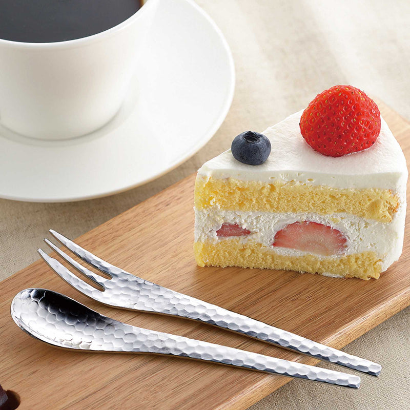 Tamahashi 12 Pieces of Hammered Dessert Cutlery Set