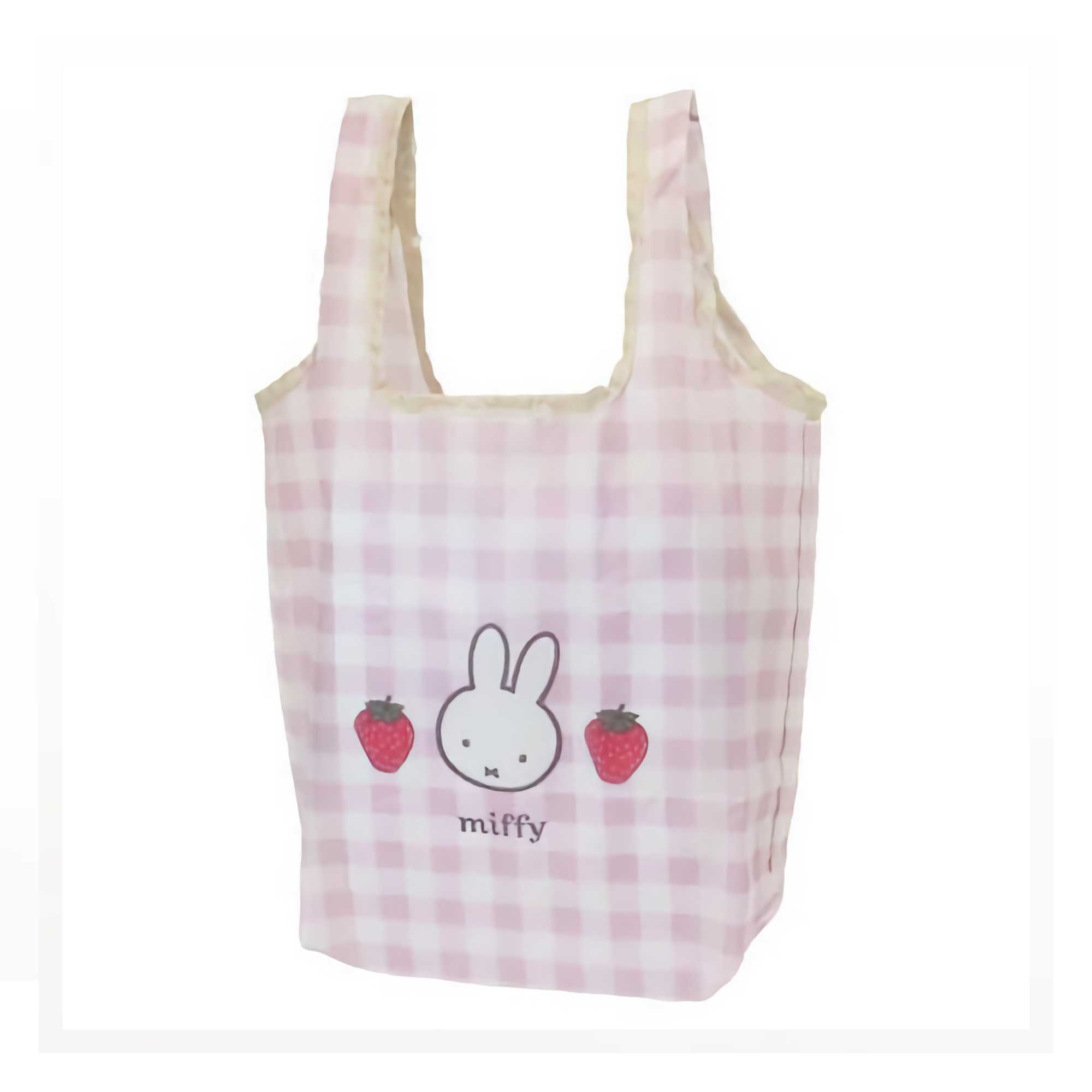 Tanbaya Miffy Strawberry & Chocolate Series Eco Shopping Bag, Pink