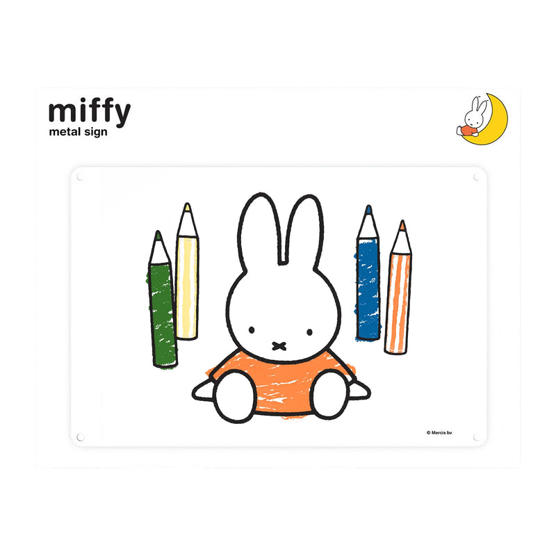 Star Edition Miffy metal sign, pemcil